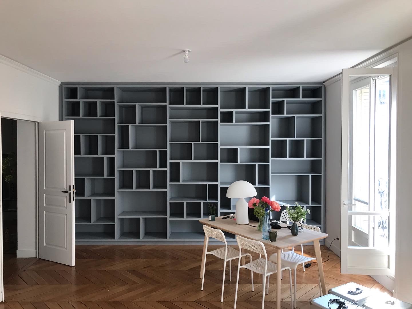 Bibliothèque en MDf laqué
