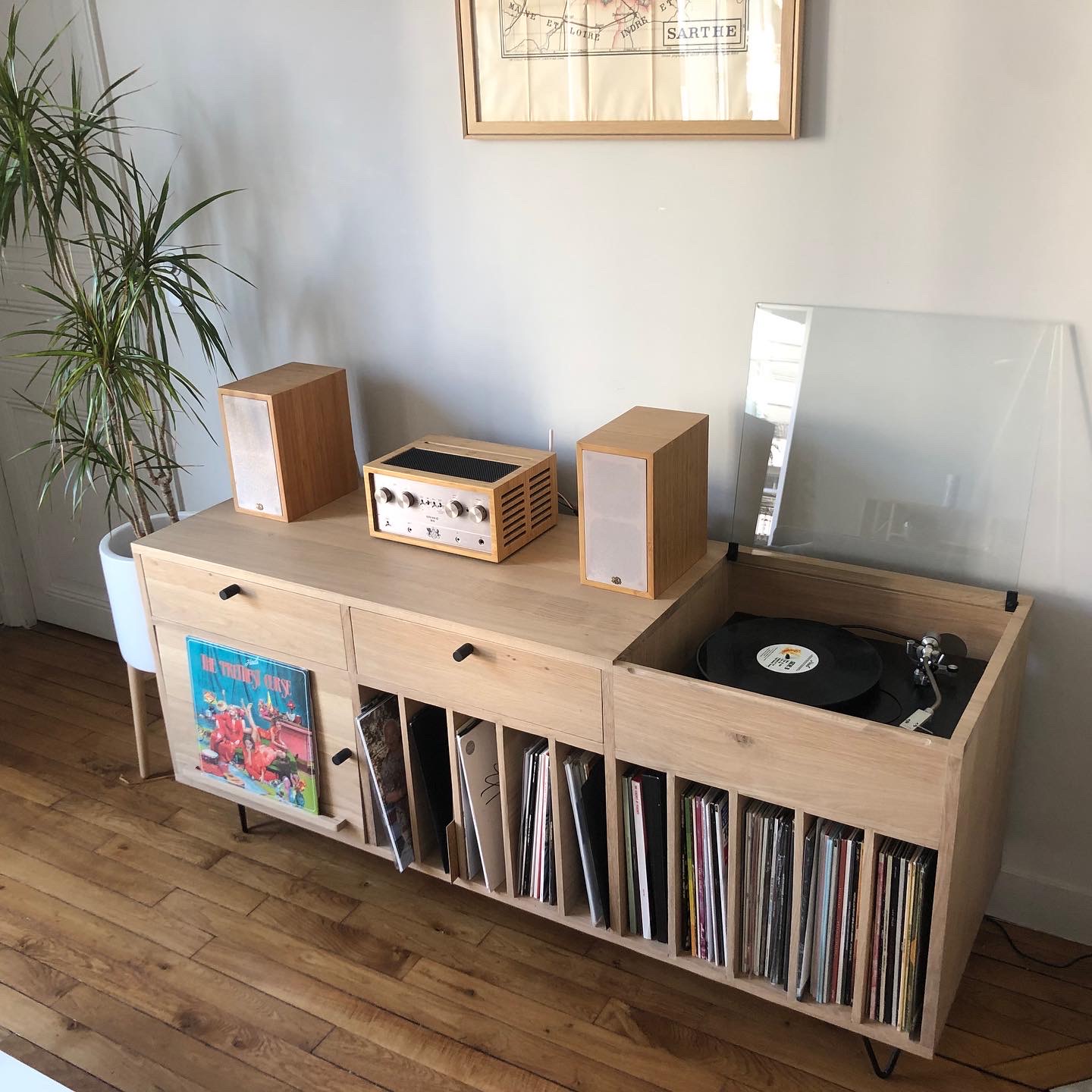 Meuble pour platine vinyle
